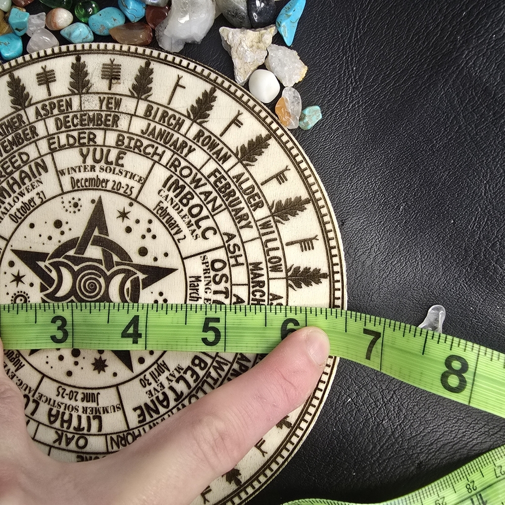 Witches' Wheel of the Year Hanging Wooden Calender - Picture 5 of 5